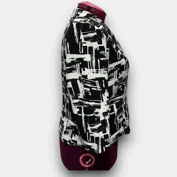 STUDIO POINT 3/4‎ sleeve ladies button down blazer white/black size 14 - Picture 3 of 12